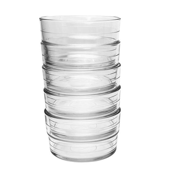 Ikea Clear Glass Bowls Set 5 Svepa Etched Rings Stackable Made in Turkey 12144 - Picture 14 of 16